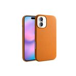 anka cep cep telefonu aksesuarları Apple iPhone 17 ile Uyumlu MagSafe Şarj Özellikli PU Deri Görünümlü Turuncu Kupra Kılıf, Zr-Kupra-iPhone 17