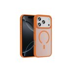 anka cep cep telefonu aksesuarları Apple iPhone 17 Pro Max ile Uyumlu MagSafe Şarj Özellikli Mat Turuncu Kılıf, Zr-Sio-iPhone 17 Pro Max
