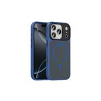anka cep cep telefonu aksesuarları Apple iPhone 17 Pro Max ile Uyumlu Mat Yüzey Wireless Şarj Özellikli MagSafe Kılıf Lacivert, Zr-Flet-iPhone 17 Pro Max