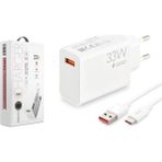 Anka Cep Cep Telefonu Aksesuarları General Mobile Gm 20 Pro Uyumlu 33W Type C Şarj Aleti Seti Kafa + Kablo SG37 - Beyaz