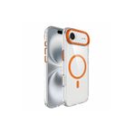 Anka Cep Cep Telefonu Aksesuarları iPhone 17 Air ile uyumlu M-safe Şarj Özellikli Airbagli Kamera Standlı Azor Kapak Turuncu, ZR-Azor-iPhone 17 Air Kılıf