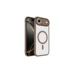 anka cep cep telefonu aksesuarları iPhone 17 Air ile Uyumlu Wireless Şarj Özellikli Krom MagSafe Silikon Kılıf Desert Gold, Zr-Krom-iPhone 17 Air