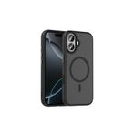 anka cep cep telefonu aksesuarları iPhone 17 ile Uyumlu Mat Yüzey Wireless Şarj Özellikli MagSafe Kılıf Siyah, Zr-Flet-iPhone 17