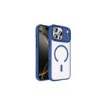 anka cep cep telefonu aksesuarları iPhone 17 Pro ile Uyumlu Wireless Şarj Özellikli Krom MagSafe Silikon Kılıf Lacivert, Zr-Krom-iPhone 17 Pro