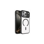 anka cep cep telefonu aksesuarları iPhone 17 Pro ile Uyumlu Wireless Şarj Özellikli Krom MagSafe Silikon Kılıf Siyah, Zr-Krom-iPhone 17 Pro