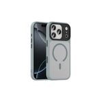 anka cep cep telefonu aksesuarları iPhone 17 Pro Max ile Uyumlu Mat Yüzey Wireless Şarj Özellikli MagSafe Kılıf - Gri, Zr-Flet-iPhone 17 Pro Max