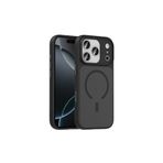 anka cep cep telefonu aksesuarları iPhone 17 Pro Max ile Uyumlu Mat Yüzey Wireless Şarj Özellikli MagSafe Kılıf Siyah, Zr-Flet-iPhone 17 Pro Max
