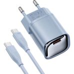 Anka Cep Cep Telefonu Aksesuarları iPhone 17 Uyumlu 30W Type-C To Type-C Kalblolu Renkli Şarj Aleti - Mavi