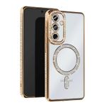 anka cep cep telefonu aksesuarları Samsung ile Uyumlu Galaxy S25 Edge Gold Simli MgSafe Silikon Kılıf, Joke Simli-Samsung S25 Edge Kılıf