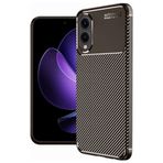anka cep cep telefonu aksesuarları Samsung ile Uyumlu Galaxy S25 Edge Kahverengi Karbon Görünümlü Silikon Kılıf, Karbon-Samsung S25 Edge Kılıf