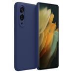 anka cep cep telefonu aksesuarları Samsung ile Uyumlu Galaxy S25 Edge Lacivert Silikon Telefon Kılıfı, Lüx Şeffaf-Samsung S25 Edge Kılıf