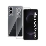 anka cep cep telefonu aksesuarları Samsung ile Uyumlu Galaxy S25 Edge Şeffaf Silikon Kılıf, Lüx Şeffaf-Samsung S25 Edge Kılıf