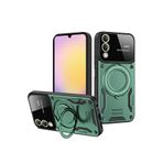 anka cep cep telefonu aksesuarları Samsung ile Uyumlu Galaxy S25 Edge Yeşil Joy Lens Standlı Silikon Kılıf, Joy Lens-Samsung S25 Edge Kılıf