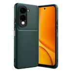 anka cep cep telefonu aksesuarları Vivo Y29S ile Uyumlu Karbon Görünümlü Silikon Kılıf - Yeşil, Karbon-Vivo Y29S Kılıf