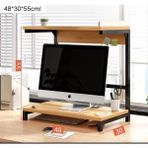 Anka Design Emre Laptop Sehpası - 50x30x55 - Atlantik Çam - Siyah