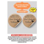 anka design Firmalara Özel İsimli Etiket Kraft Sticker Güzel Günlerde Kullanın 4x4 Cm 48 Adet