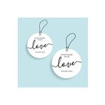 anka design Karton Delikli Etiket, 25 Adet Hand Made With Love Etiket
