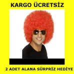 Anka Kabarık Bonus Turuncu Peruk