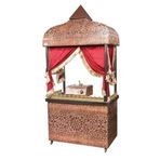 Anka KG100 Kahveci Güzeli Bakır Kaplama 100x70x220 cm Sunum Arabası