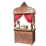 Anka KG80 Kahveci Güzeli Bakır Kaplama 80x60x220 cm Sunum Arabası