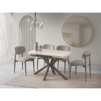 Anka Krem Polo Lak Panel Mutfak Masa Sandalye Takımı 80X120 - 80*120