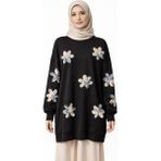Anka Stil Bayan Tunik - Lacivert - XL