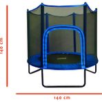 ANKA140 cm Fileli Ev Tipi Trambolin ( 55 Inç Fileli Trambolin ) - Mavi