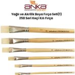 AnkaArt Yağlı ve Akrilik Boya Fırça Seti 1 258 Seri Keçi Kılı Fırça