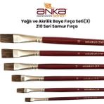 AnkaArt Yağlı ve Akrilik Boya Fırça Seti 3 210 Seri Samur Fırça