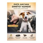 Ankaflex Araç içi Köpek ve Kedi Koltuk Emniyet Kemeri Evcil Hayvan Araba Metal Emniyet Halkası Tasması Tokası