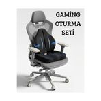 Ankaflex Gaming Set Visco Ortopedik Oturma Minderi ve Bel Destek Yastığı 2li Set