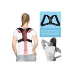 Ankaflex Kamburluk Önleyici Omuz Dik Duruş Korsesi Unisex Siyah Deri Desenli Kemerli Ayarlanabilir 10190000140