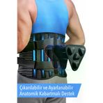 Ankaflex Medikal Bel Korsesi Ekstra 3D Bel Dolgu Aparatlı Balenli Bel Destek Korsesi Medikal Korse M1TXKOR-130