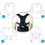 Ankaflex Medikal Dik Durus Korsesi Omuz Bel Sırt Korsesi Dik Durma Korsesi Spor Korse - Siyah - Standart