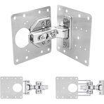 Ankanorm 2 Adet Paslanmaz Çelik Menteşe Onarım Plakası, 9x9 cm, 0.8 mm Kalınlık, Dolap Kapıları İçin, 12 Vida Dahil