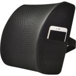 Ankanorm Bel Minderi Cepli Visko Ortopedik Sandalye Bel Minderi Sırt Dayama Yastığı Cep Telefonu Gözlü Minder - 34 x 36 cm - Siyah