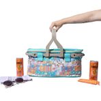 Ankanorm Termal Plaj ve Piknik Çantası, Plastik Kulplu, Çiçek, Termal Alüminyum Kaplı İç Yüzey, Plaj Çantası, Plaj Sepeti, Piknik Çantası, Piknik Sepeti (Model 1)
