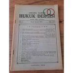 Ankara Barosu Hukuk Dergisi Ocak-Şubat 1950, Cilt 6 Sayı:69-70 "Basri Erk-Büyük Türk Hukukçuları" (Sahafiye Kitap)