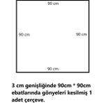 Ankara Kartonpiyer Dekoratif Boyanabilir Hazır Kesimli Çerçeve 2,5 cm 90 x 90 cm 1 Adet Duvar Çıtası