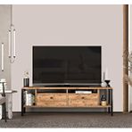 Ankara Mobilya Belinda Metal Ayaklı Atlantik Çam 180 Cm Tv Ünitesi