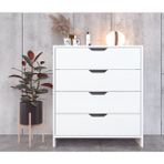 Ankara Mobilya Efes Modern Beyaz Şifonyer 4 Çekmeceli 80 cm Genişlik 83 cm Yükseklik