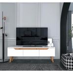 Ankara Mobilya Mana 160 cm Beyaz TV Ünitesi Modern Tasarım Suntalam Malzeme 30 cm Derinlik 50 cm Yükseklik