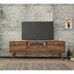Ankara Mobilya Penta Ahşap Ayaklı Ceviz 140 cm Tv Sehpası