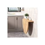 Ankara Orman 90x60 Cm Mdf Yuvarlak Açılır Kapanır Duvara Monte Raf Masa Mutfak Masası Çam