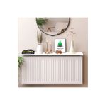 Ankara Orman Ürünleri Mdf Beyaz Petek Üstü Duvara Monte Uçan Raf Dresuar 120cmx18cm
