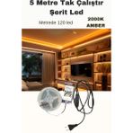 Ankara Teknik Dolap / Duvar 5 Metre Tak Çalıştır Mt/120 Led Şerit Led - 2000K AMBER
