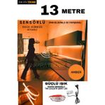 Ankara Teknik Hareket Sensörlü 220 Volt Silikonlu Amber Renk Şerit LED (120 Ledli) / Tak Çalıştır / 13 Metre