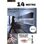 Ankara Teknik Hareket Sensörlü 220 Volt Silikonlu Beyaz Renk Şerit LED (120 Ledli) / Tak Çalıştır / 14 Metre