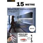 Ankara Teknik Hareket Sensörlü 220 Volt Silikonlu Beyaz Renk Şerit LED (120 Ledli) / Tak Çalıştır / 15 Metre