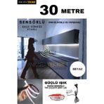 Ankara Teknik Hareket Sensörlü 220 Volt Silikonlu Beyaz Renk Şerit LED (120 Ledli) / Tak Çalıştır / 30 Metre